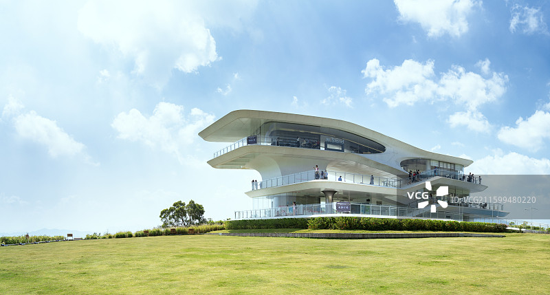 中国广东深圳盐田半山公园云海广场，云海森林服务站图片素材