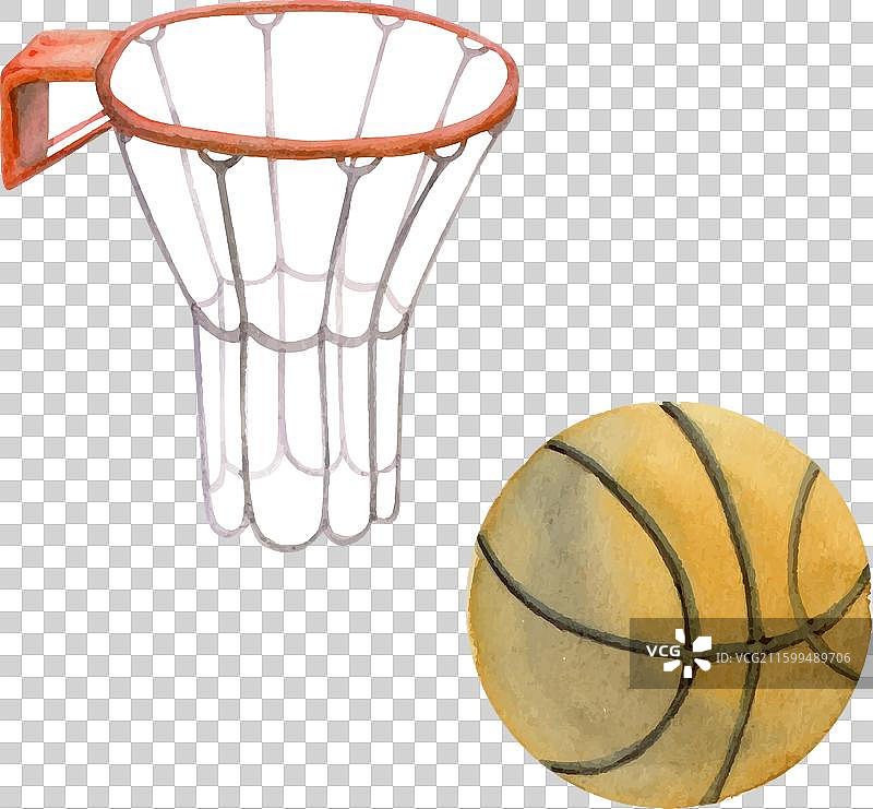 手绘水彩运动装备器具图片素材