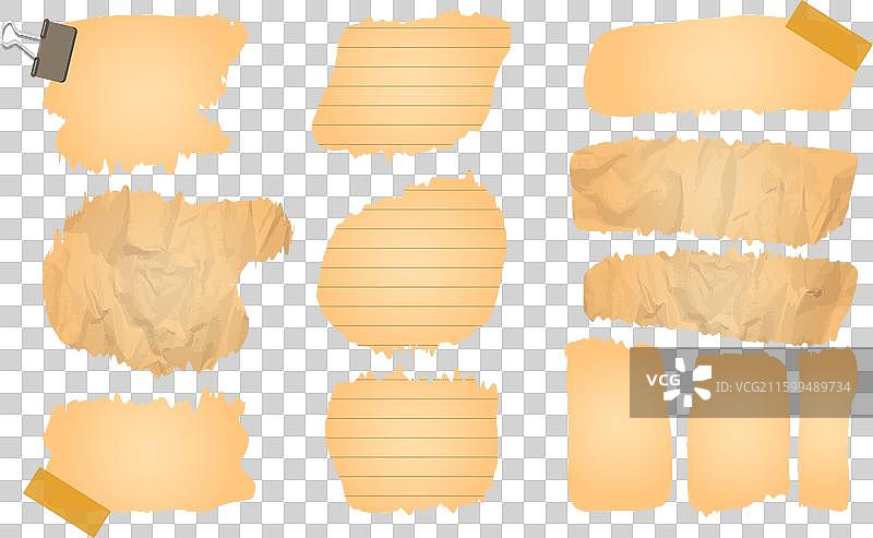 纸张和元素，旧的，撕裂的，揉皱的剪贴簿图片素材
