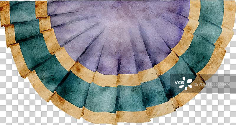 手绘水彩玛尔迪格拉狂欢节符号图片素材