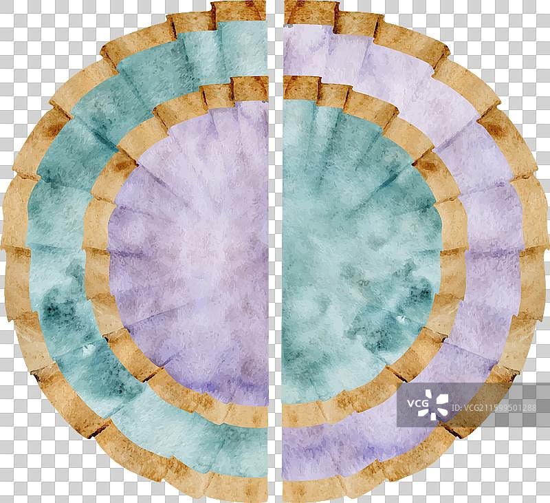 手绘水彩风格的狂欢节符号图片素材