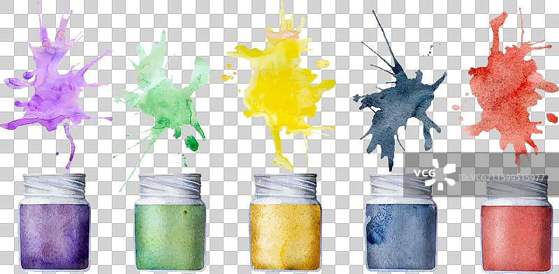 儿童手绘水彩画图片素材