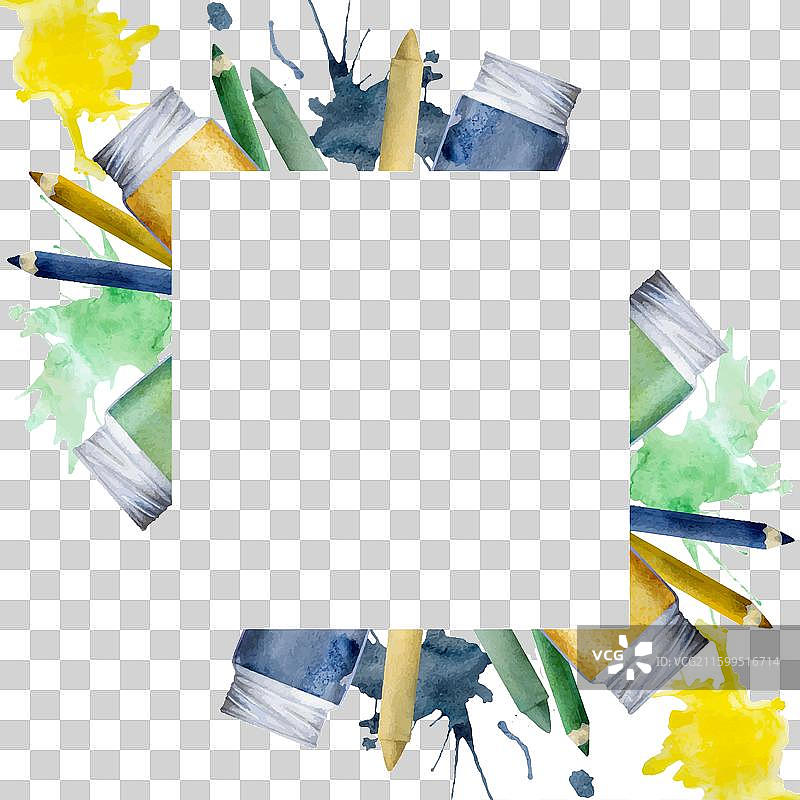 水彩手绘儿童绘画图片素材