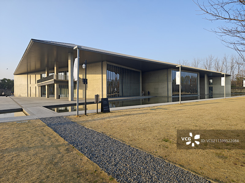 玉鸟集大屋顶良渚文化艺术中心安藤忠雄建筑设计图片素材
