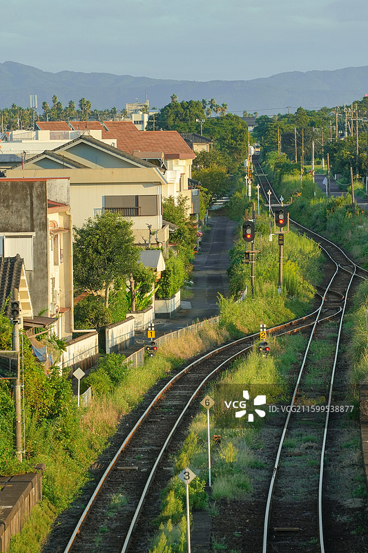 日本鹿儿岛县指宿站列车车厢车站图片素材