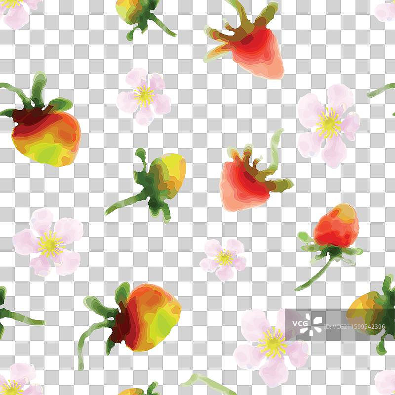 成熟的重复水彩图案图片素材