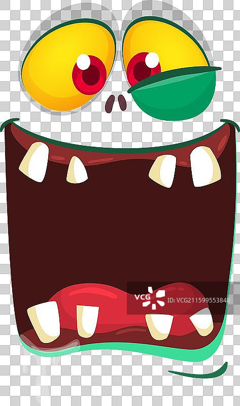 卡通搞笑绿色僵尸角色设计图片素材