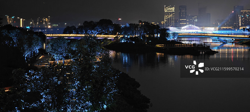 前海全运会闭幕式场馆亮灯图片素材
