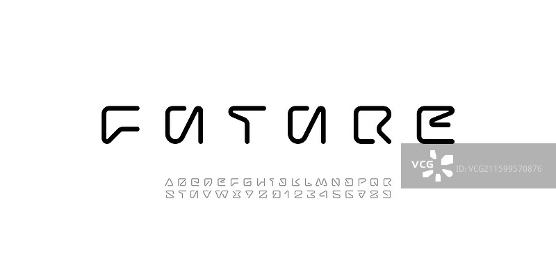 数字字母字体，科技赛博风格图片素材