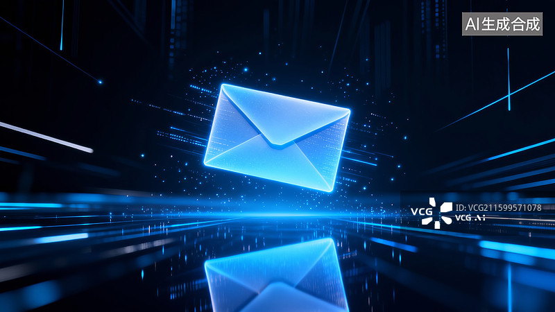 【AI数字艺术】抽象概念电子邮件，邮箱信件图片素材