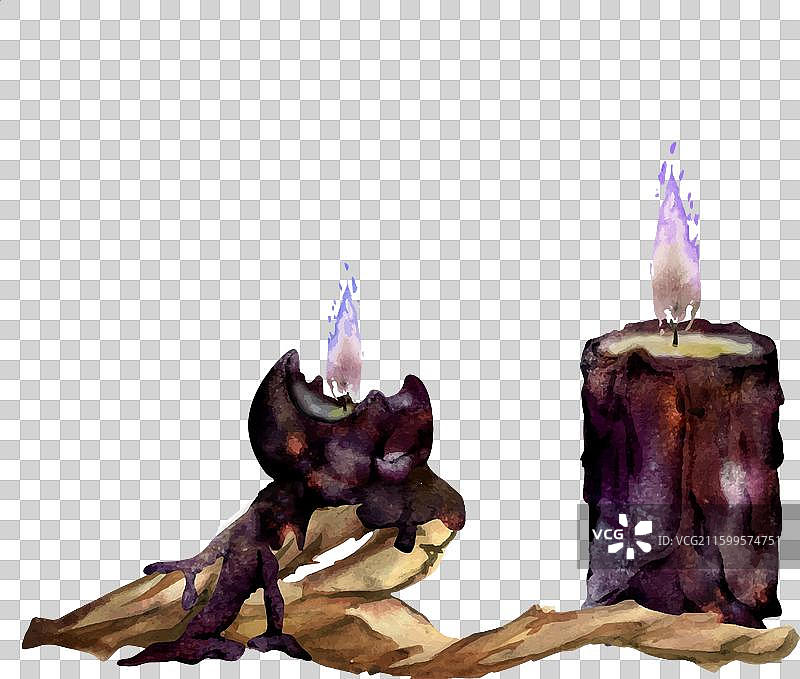 手绘水彩海巫祭坛物品图片素材