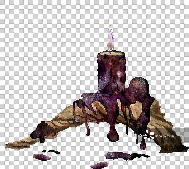 手绘水彩海女巫祭坛物品图片素材