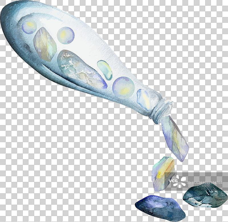 手绘水彩海巫祭坛物品图片素材