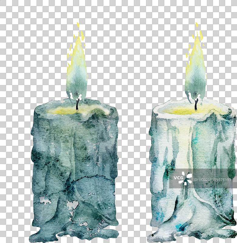 手绘水彩海巫祭坛物品图片素材