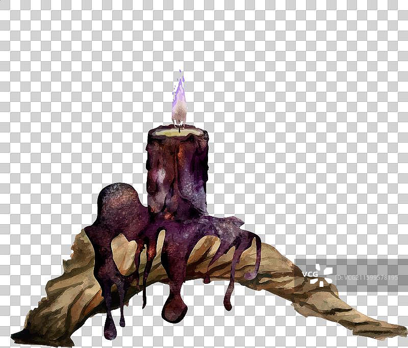 手绘水彩海巫祭坛物品图片素材