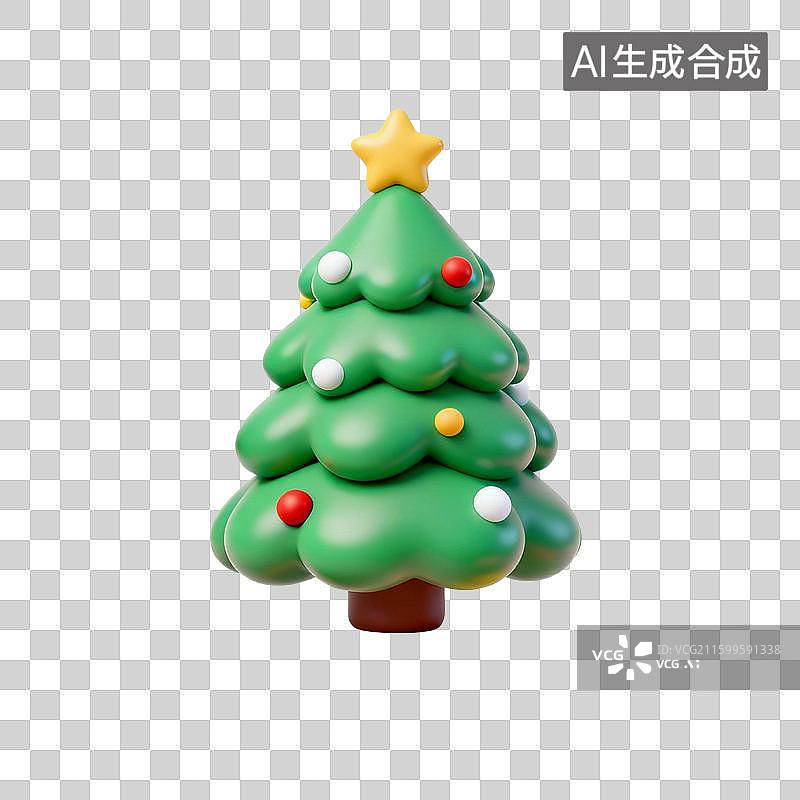 【AI数字艺术】圣诞节膨胀风免扣元素， 蝴蝶结 气球 蜡烛 烛台 圣诞老人 雪人 雪花 鹿 圣诞帽 礼物盒 等等图片素材