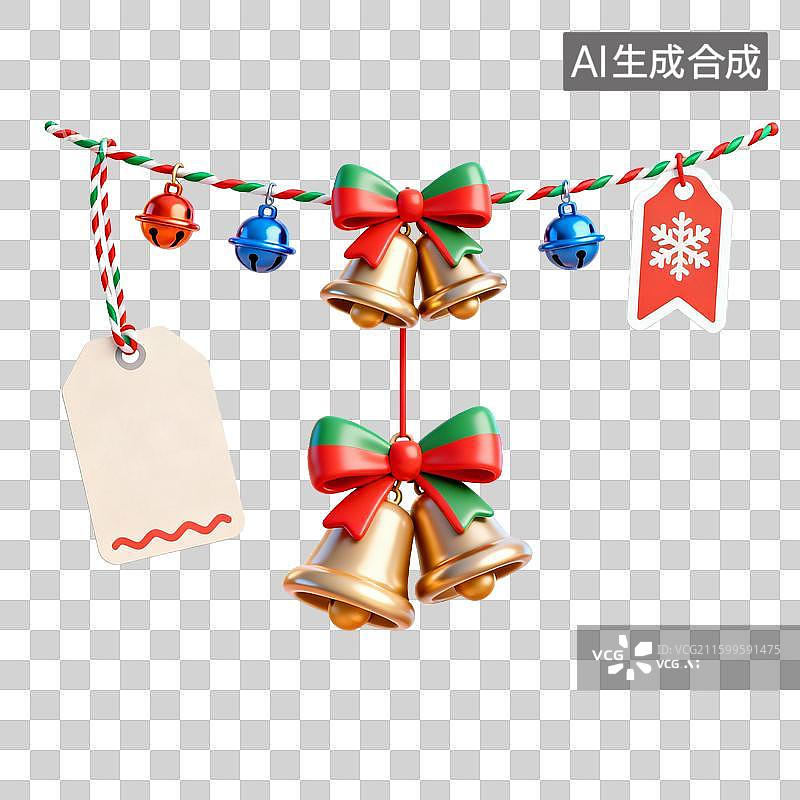 【AI数字艺术】圣诞节膨胀风免扣元素， 蝴蝶结 气球 蜡烛 烛台 圣诞老人 雪人 雪花 鹿 圣诞帽 礼物盒 等等图片素材