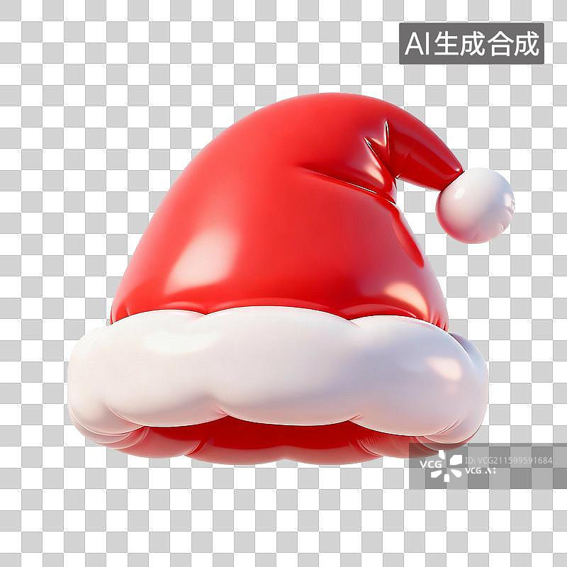 【AI数字艺术】圣诞节膨胀风免扣元素， 蝴蝶结 气球 蜡烛 烛台 圣诞老人 雪人 雪花 鹿 圣诞帽 礼物盒 等等图片素材