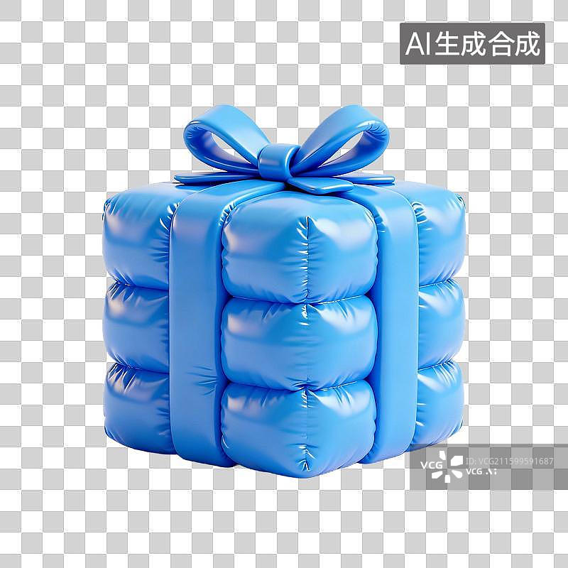 【AI数字艺术】圣诞节膨胀风免扣元素， 蝴蝶结 气球 蜡烛 烛台 圣诞老人 雪人 雪花 鹿 圣诞帽 礼物盒 等等图片素材