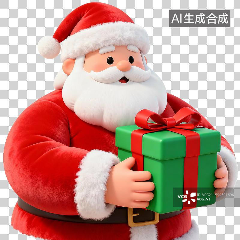 【AI数字艺术】圣诞节膨胀风免扣元素， 蝴蝶结 气球 蜡烛 烛台 圣诞老人 雪人 雪花 鹿 圣诞帽 礼物盒 等等图片素材