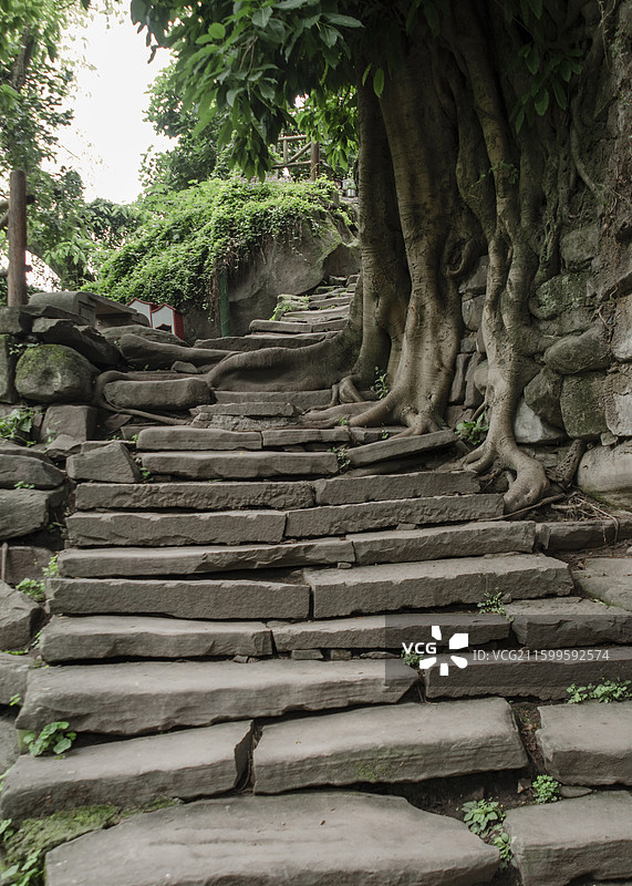 重庆綦江区东溪古镇的一条古道图片素材