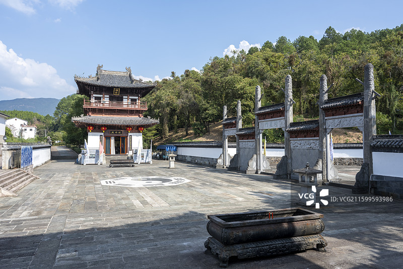 鹰潭上清古镇大上清宫遗址景点道观建筑旅游风光图片素材