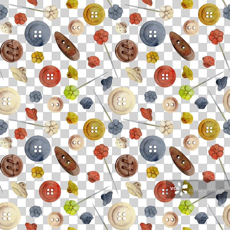 手绘水彩缝纫手工用品图片素材