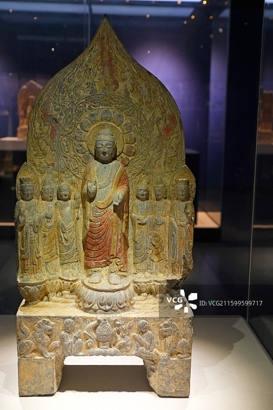 邯郸博物馆藏东魏立佛七尊像图片素材