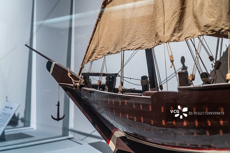 广东省博物馆藏品苏哈尔号船模图片素材