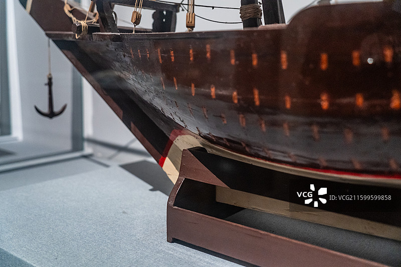 广东省博物馆藏品苏哈尔号船模图片素材