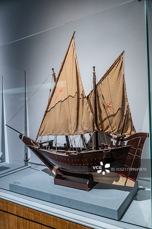 广东省博物馆藏品苏哈尔号船模图片素材