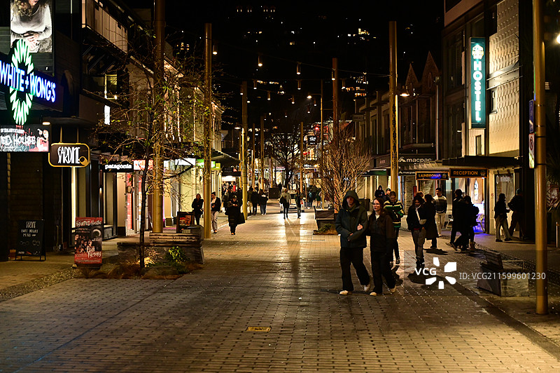 Queenstown新西兰皇后镇夜景图片素材