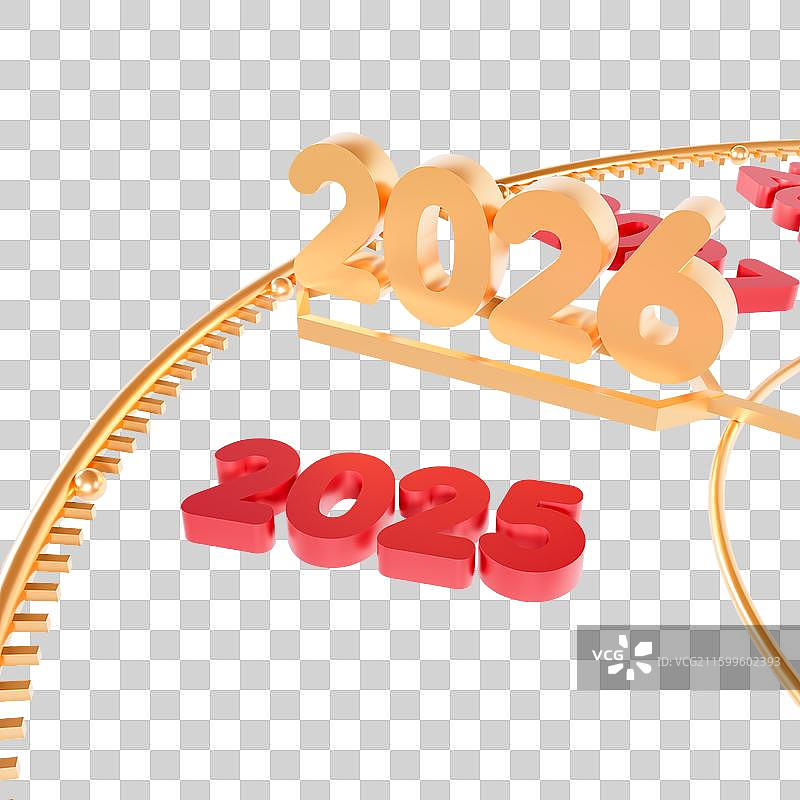 3D立体元旦跨年倒计时钟表钟面元素图片素材