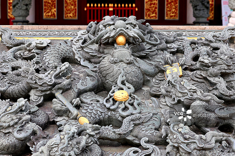 妈祖庙传统宗教佛教妈祖文化闽台风格寺庙建筑木雕石雕琉璃顶慧聚寺特写图片素材