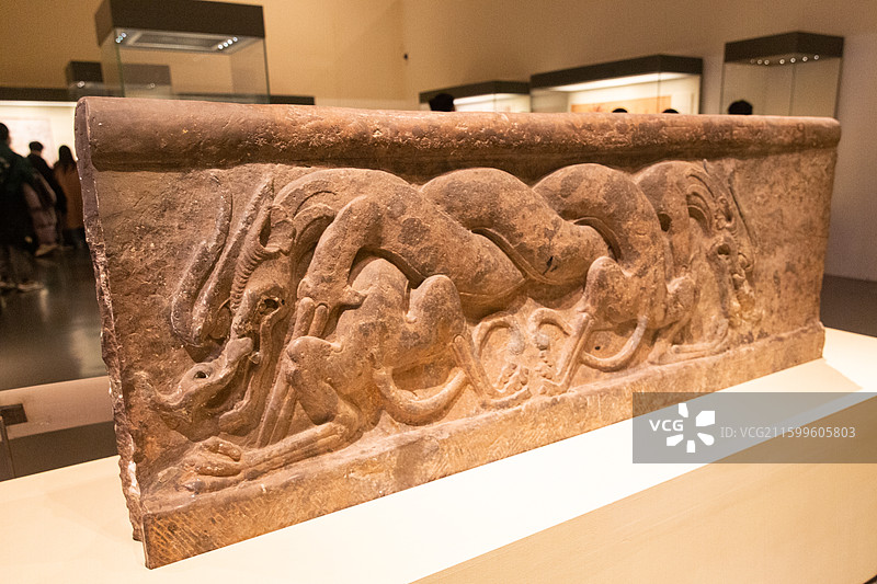 中国国家博物馆古代中国基本陈列安济桥石栏板图片素材