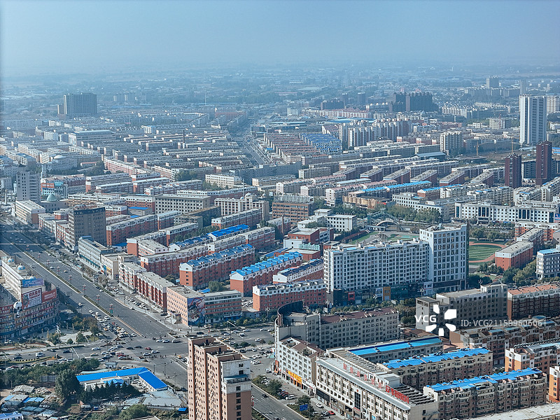 松原市 宁江区 金钻广场 青年大街 航拍图片素材