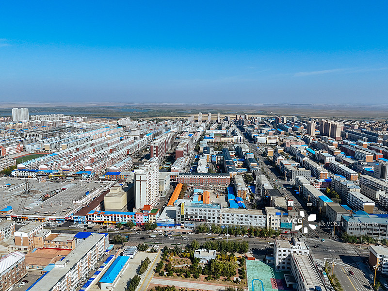 大安市 嫩江湾 翻身屯 地标 航拍图片素材