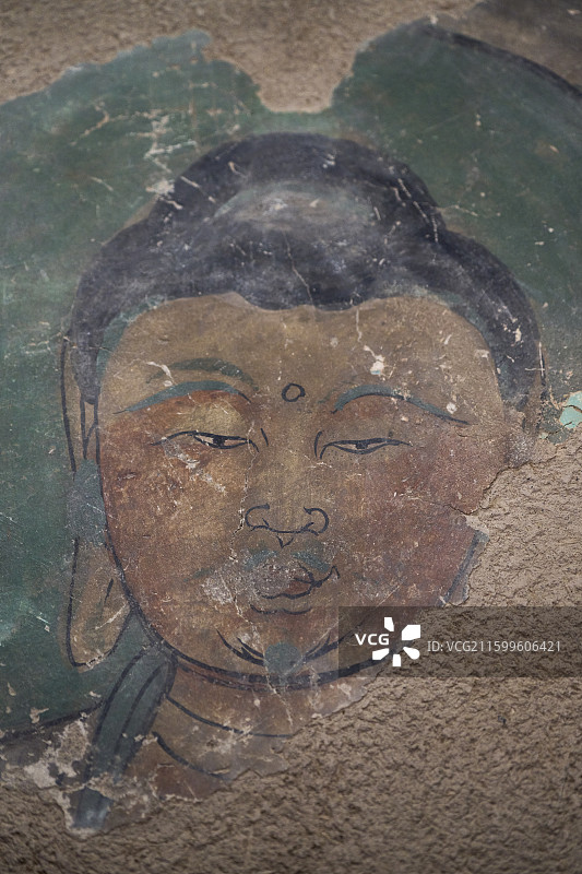 明代天梯山五方佛壁画图片素材