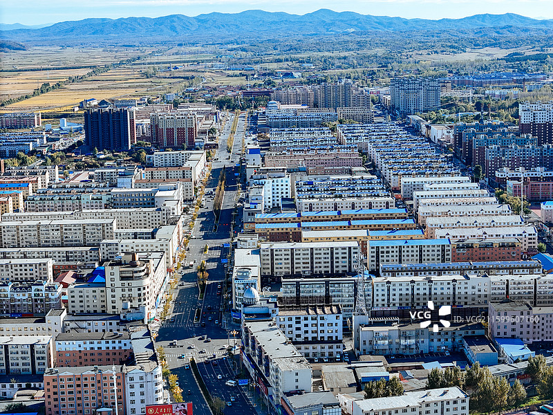 舒兰市 王家街 舒兰大街 森林公园 航拍图片素材