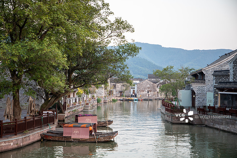浙江宁波鄞州东钱湖韩岭景色图片素材