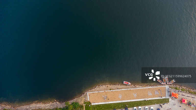 航拍：湖北省孝感市孝昌县观音湖生态文化旅游度假区图片素材