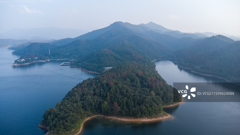 航拍：湖北省孝感市孝昌县观音湖生态文化旅游度假区图片素材