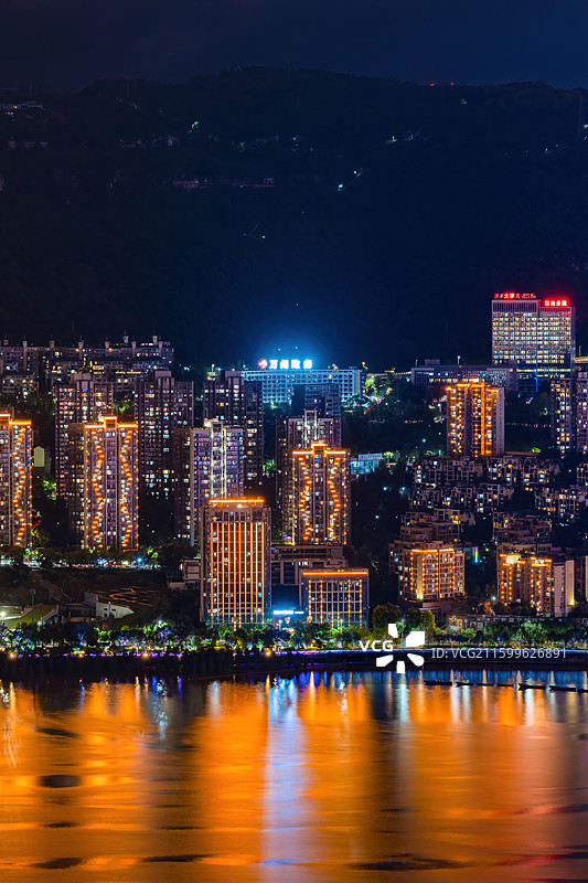 万州夜景图片素材