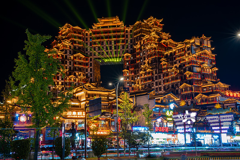 七十二奇楼的夜图片素材