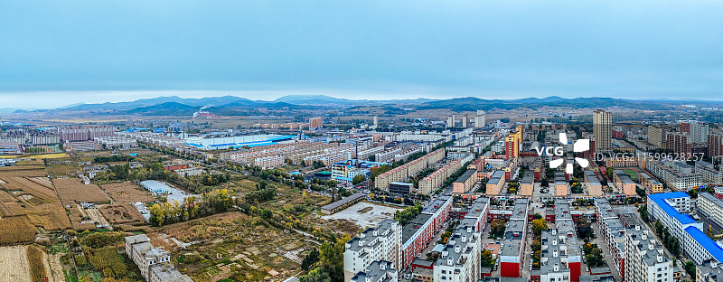 磐石市 东山公园 阜康大路 城市 航拍图片素材