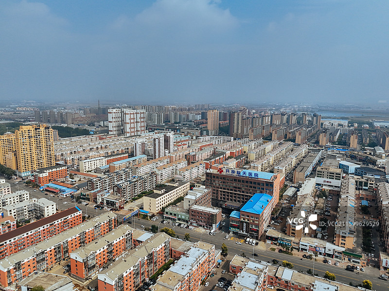 开原市 许台村 人民公园 植物园 航拍图片素材