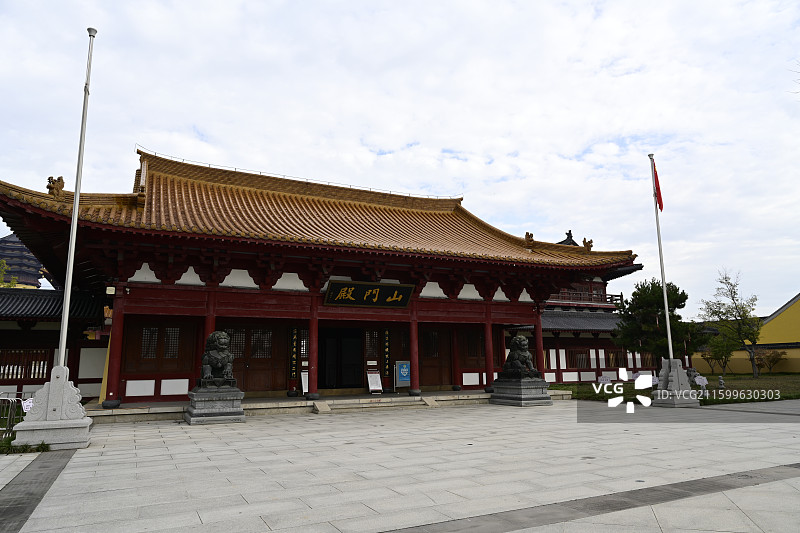 泰州市泰兴·凤栖湖风景区·古寿胜寺图片素材