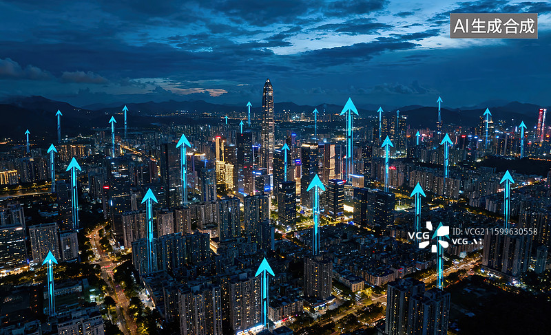 【AI数字艺术】都市增长纪元图片素材