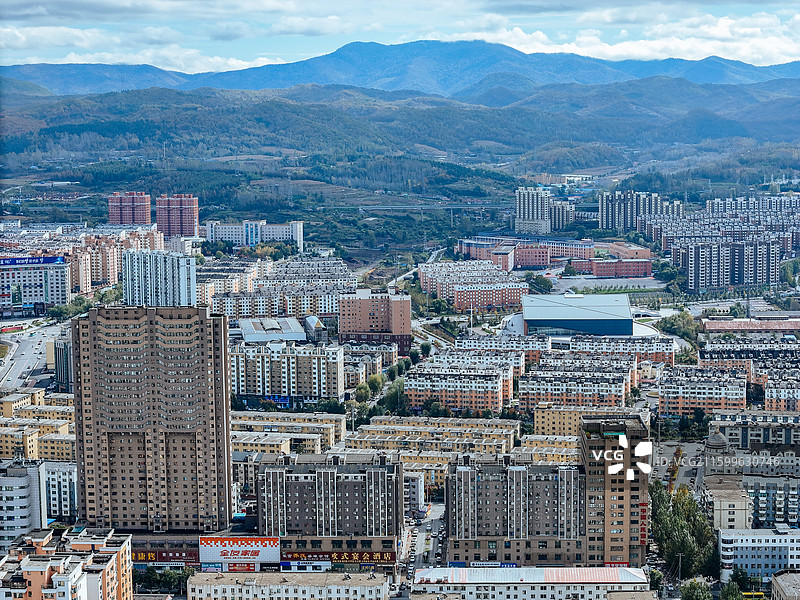 白山市 浑江区 北山公园 北安大街 浑江图片素材