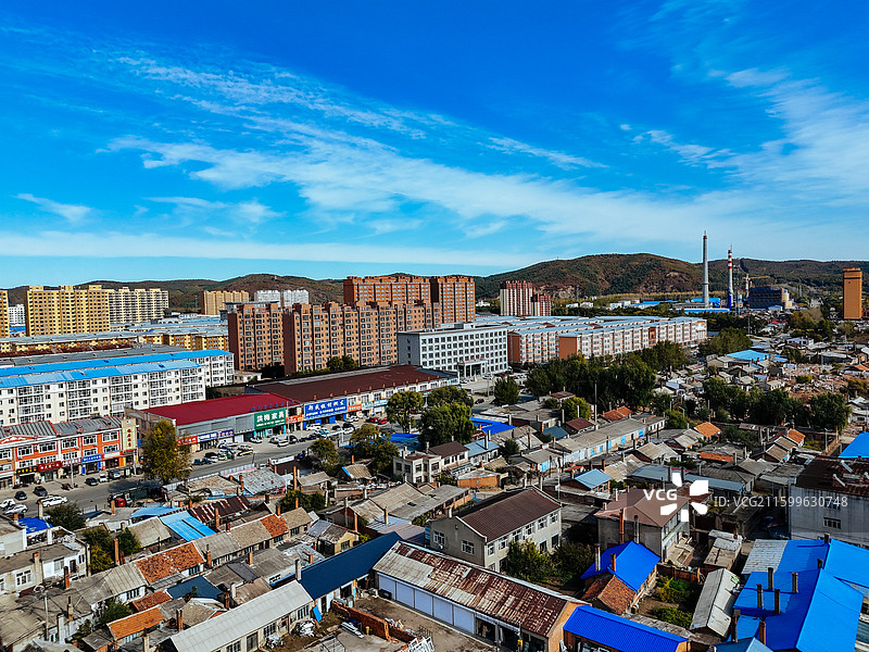 依兰县 依兰镇 通江路 东山公园 航拍图片素材